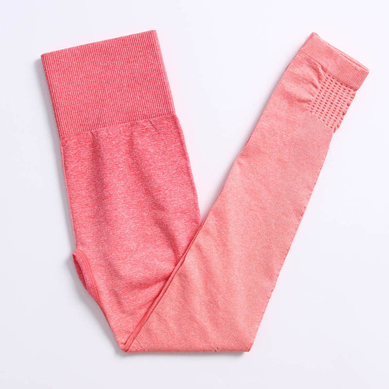Conjunto de Roupas de Yoga Esportiva com Elástico e Gradiente para Mulheres: Conforto e Estilo para Seus Exercícios - O Retalho