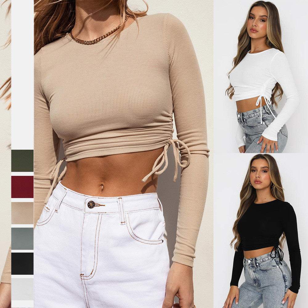 Crop Top Gola Redonda Manga Longa - O Retalho