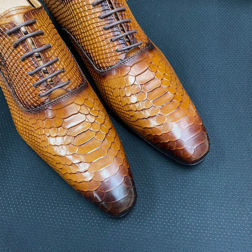 sapatos formais de couro para homens - O Retalho