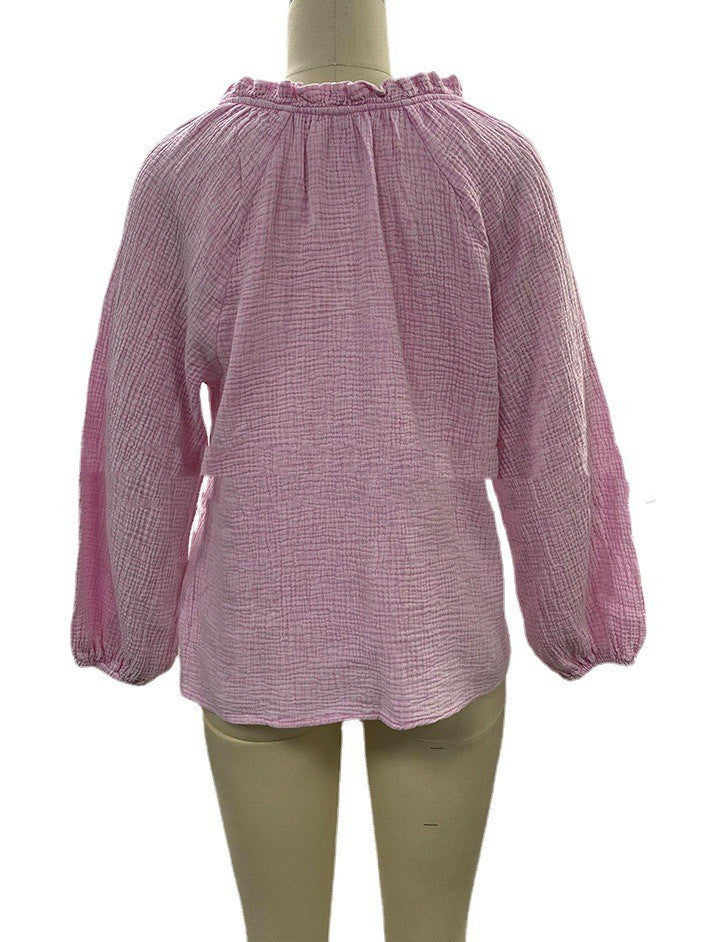 Camisa de manga cumprida casual - O Retalho