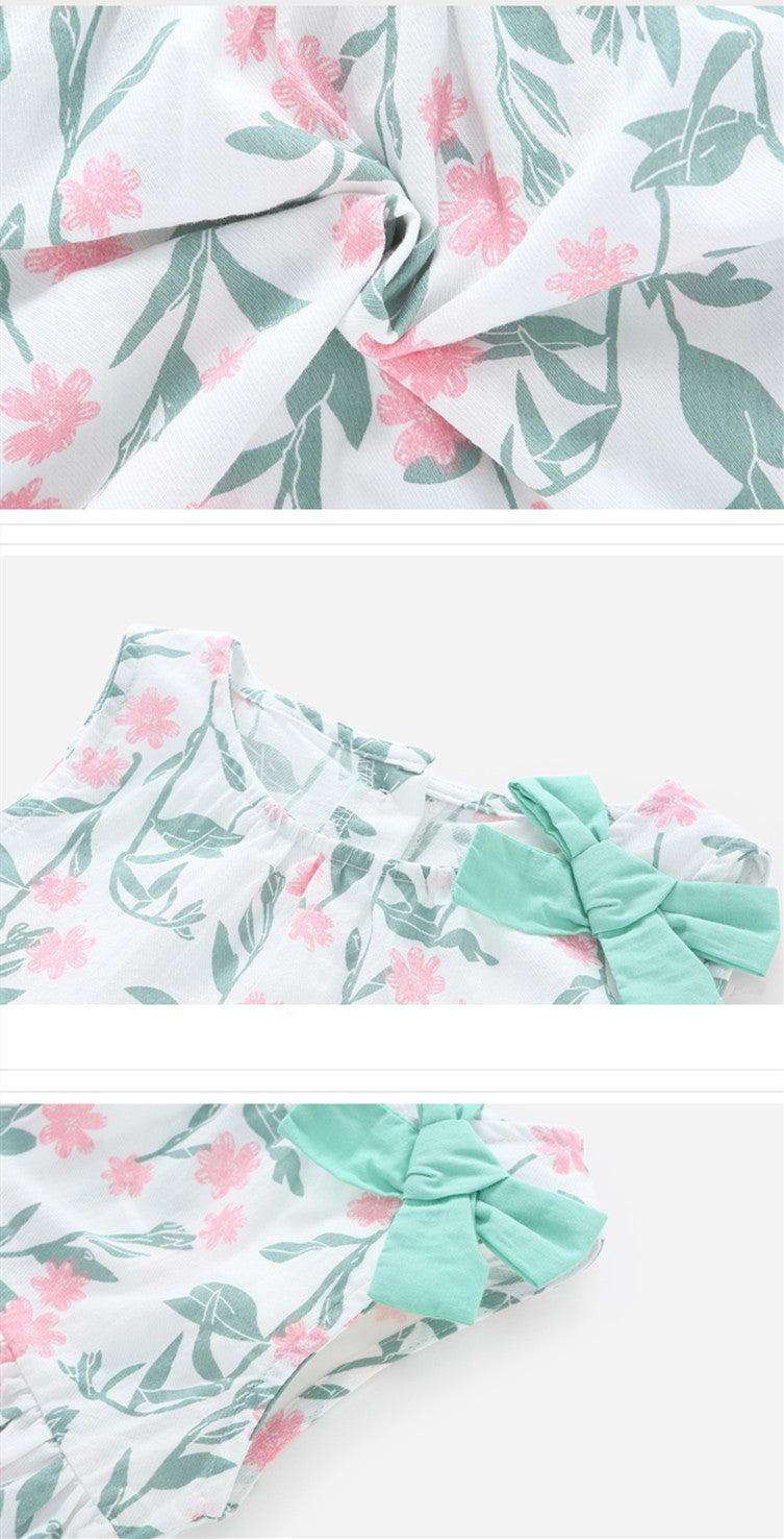Vestidos para meninas com estampa de flores - O Retalho