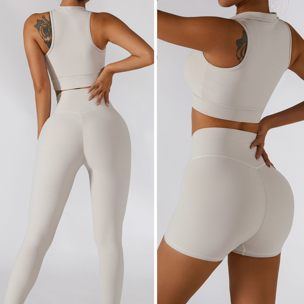 Conjunto de Ginástica com Zíper - Estilo e Conforto com Toque Moderno para Mulheres - O Retalho