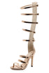 Sandálias de Salto Alto Estilo Stiletto - Dourado - O Retalho