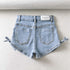 Shorts Jeans De Laço Elegantes E Personalizado Para Mulheres - O Retalho