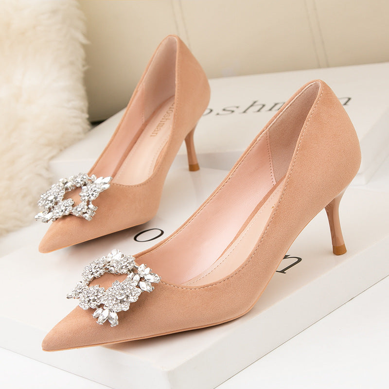 Women Pointed Toe Fashion High Heel Shoes - O Retalho