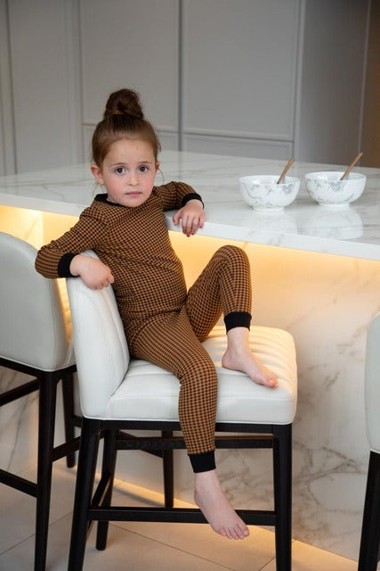 Kids Gingham Robe Pajamas Romper - O Retalho
