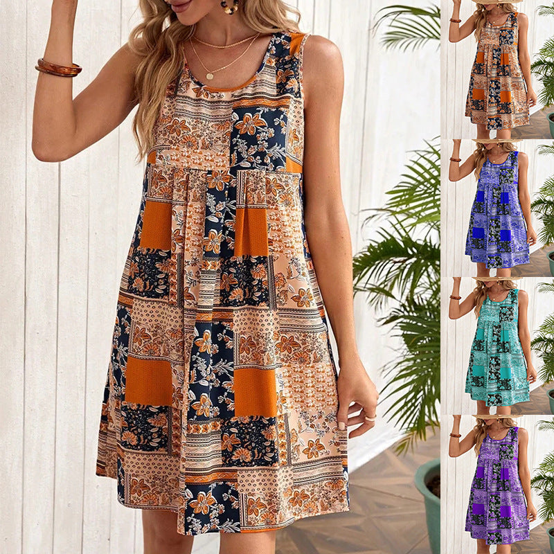 vestido curto com estampa na moda de Verão - O Retalho
