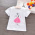 camiseta de algodão para meninas com desenhos animados - O Retalho