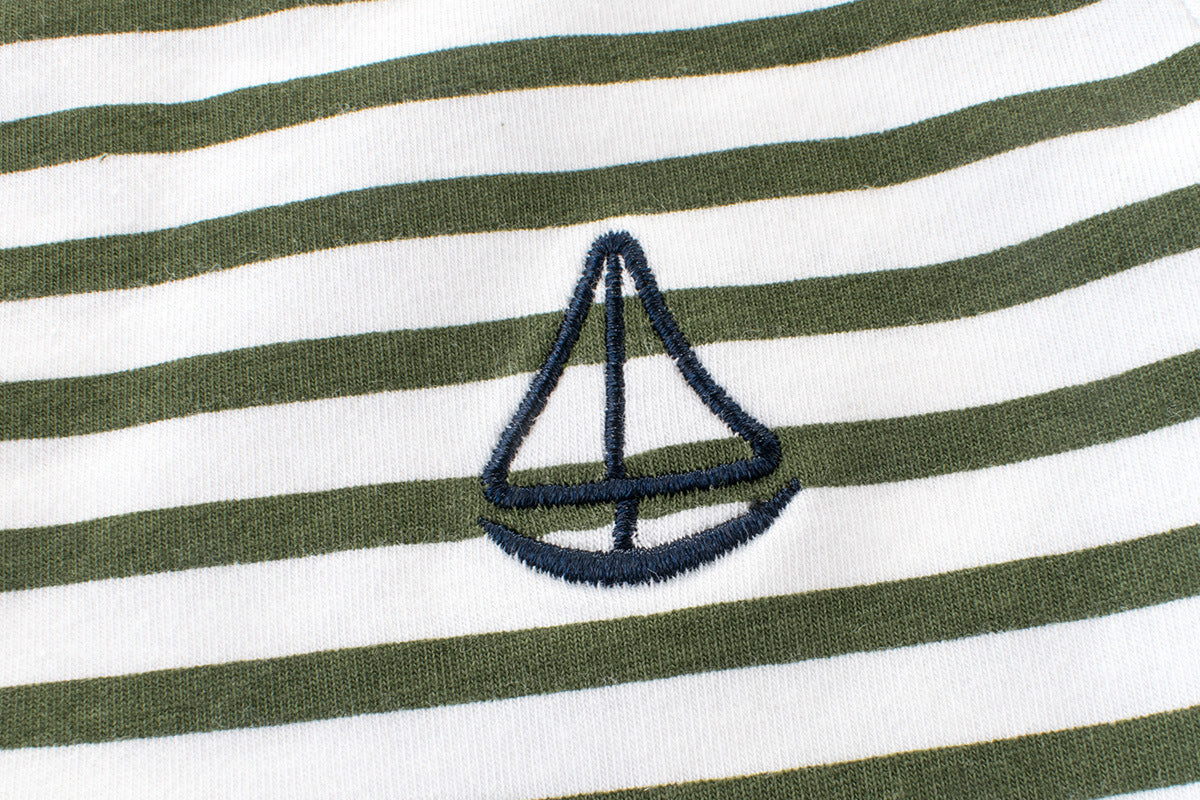 Camiseta infantil de listrada e algodão - O Retalho