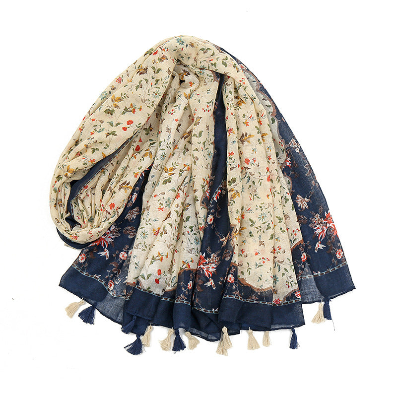 Women's Fashionable Sun-proof Soft Sunscreen Decorations Silk Scarf - O Retalho