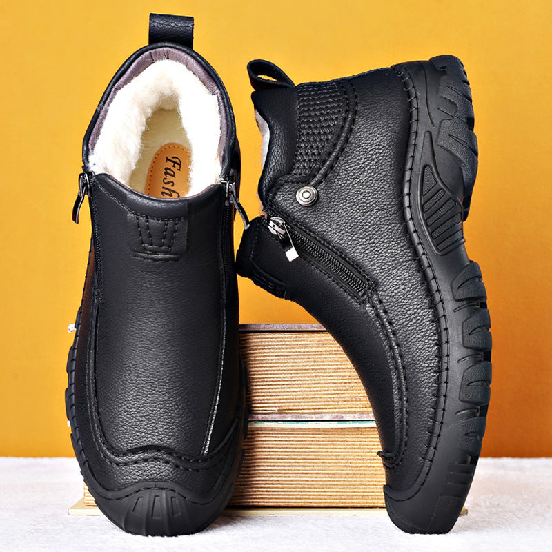 Sapatos de algodão para homens com isolamento de pelúcia - O Retalho
