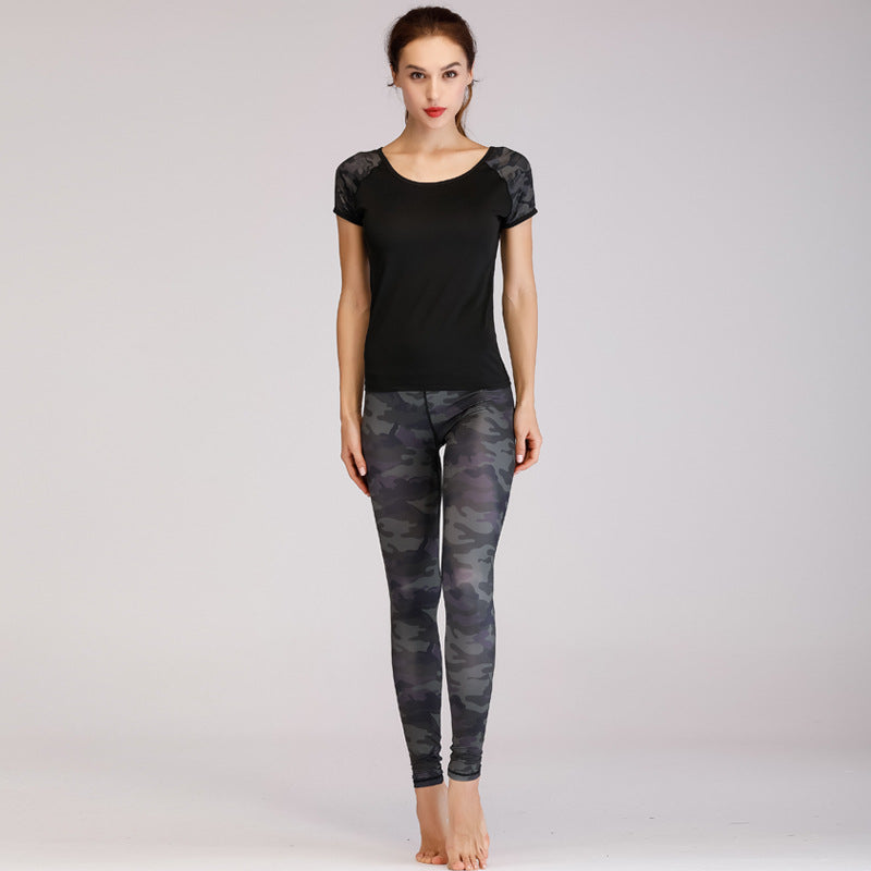 Conjunto de Roupas de Yoga Estampado - Estilo e Elegância para Seu Treino - O Retalho