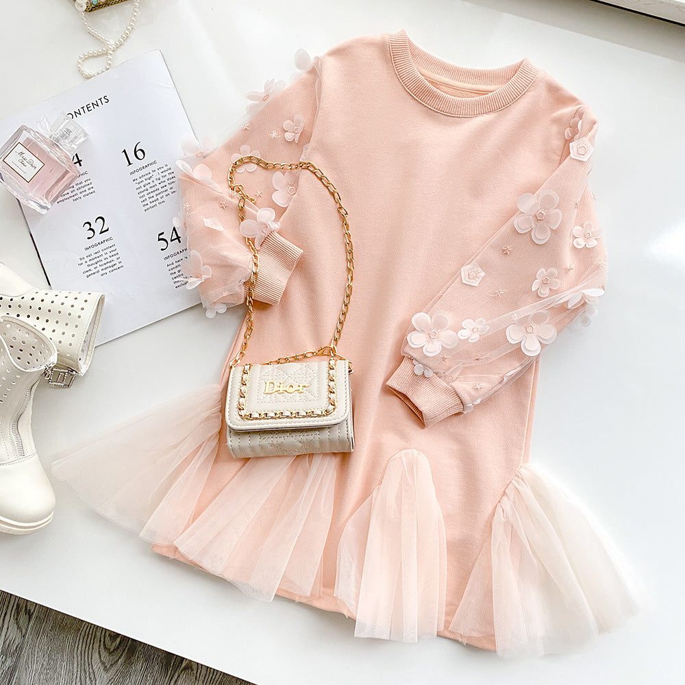 vestido suéter elegante infantil - O Retalho