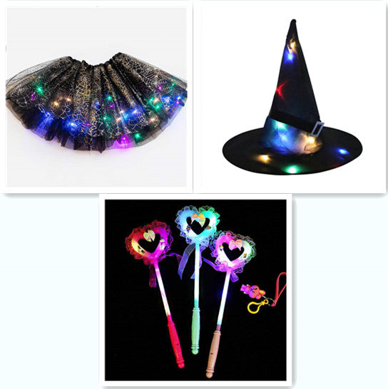 Magical & Luminous LED Princess Halloween Tutu Skirt Sequins Shiny Skirt - O Retalho