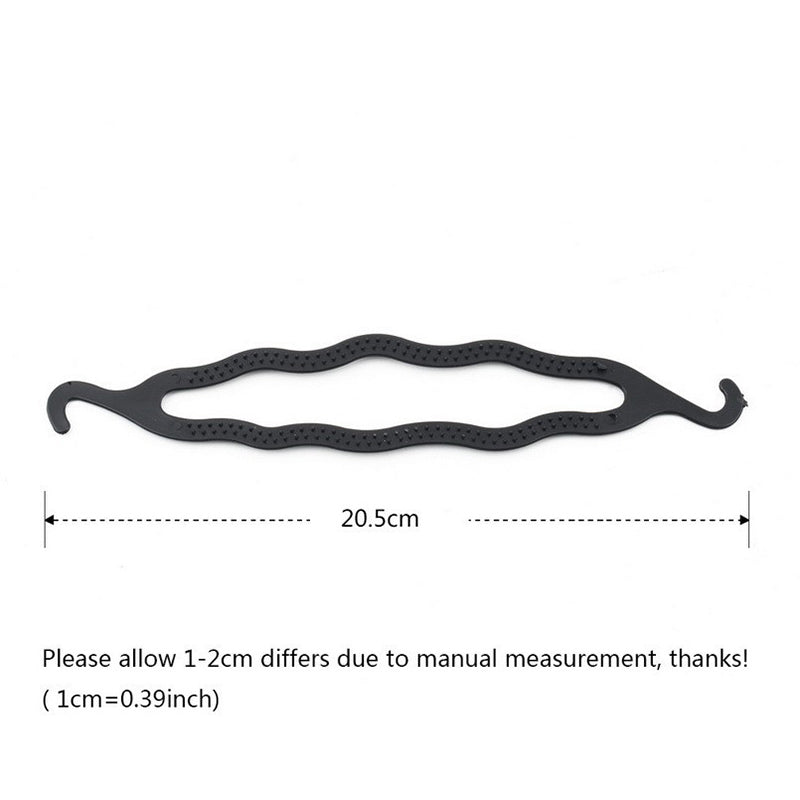 Hairstyle double hook hairpin Plastic Korean hair dryer Meatball head flower skull magic hair stick - O Retalho