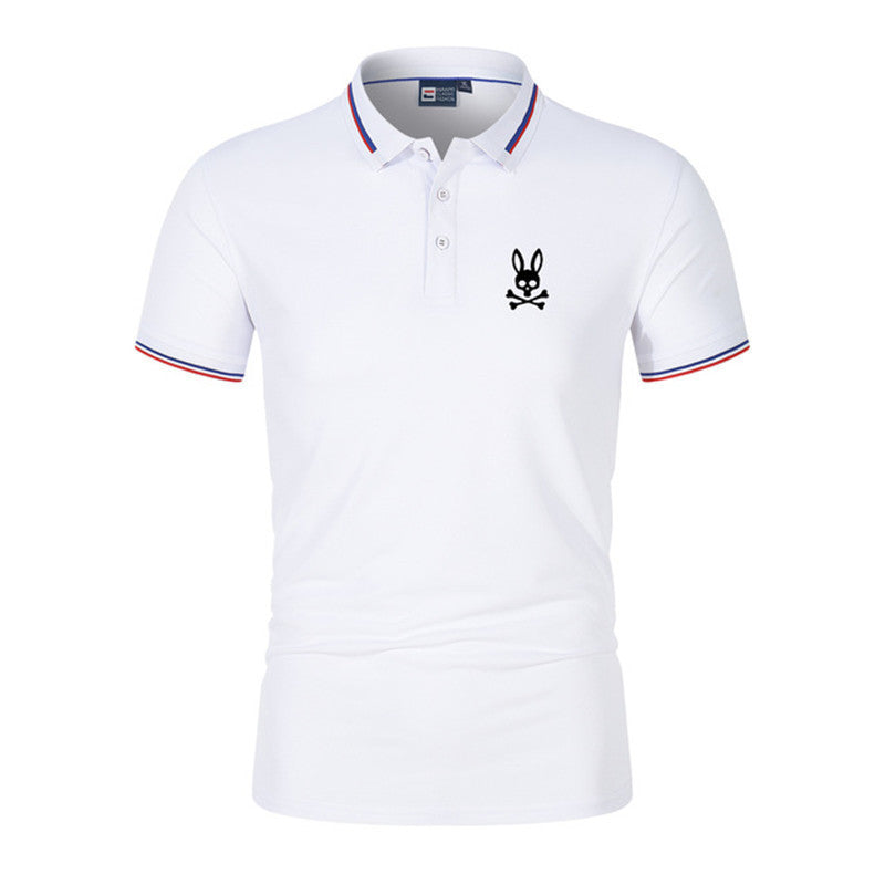 Camisa polo masculina estampada de manga curta - O Retalho