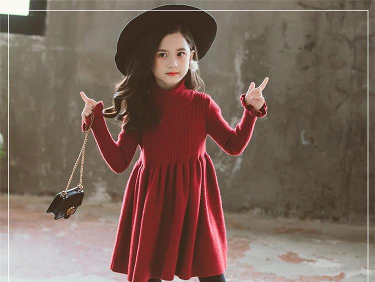 Vestidos de menina em tricô infantil - O Retalho