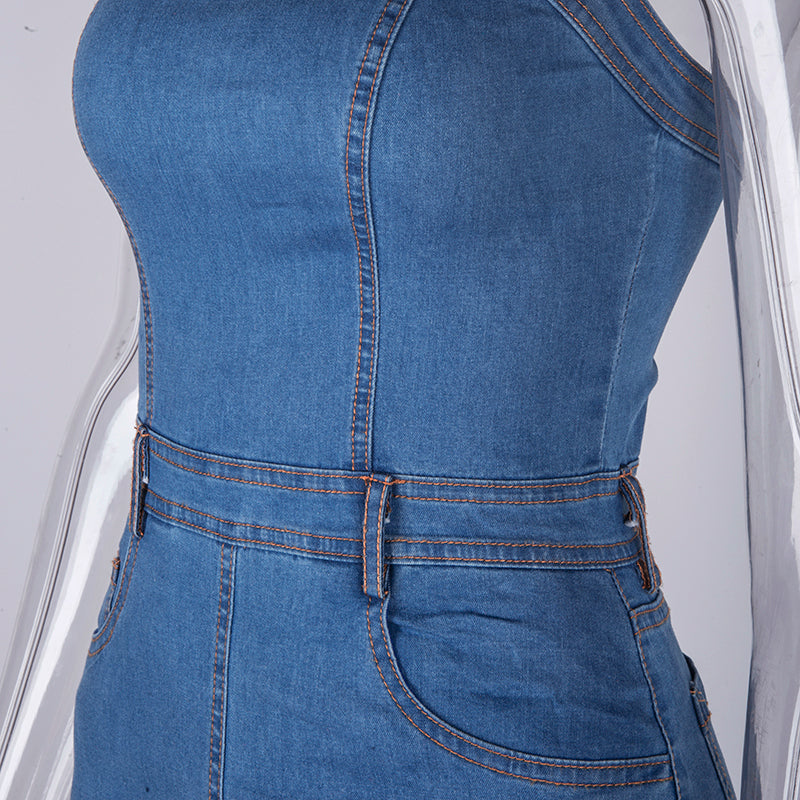 Tube top denim skirt - O Retalho