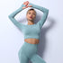 Conjunto de Roupas de Yoga Sem Costuras Tricotadas - Conforto e Estilo em Cada Pose - O Retalho
