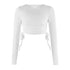 Crop Top Gola Redonda Manga Longa - O Retalho