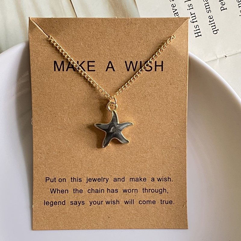 Colar de pingente de estrela do mar para mulheres - O Retalho