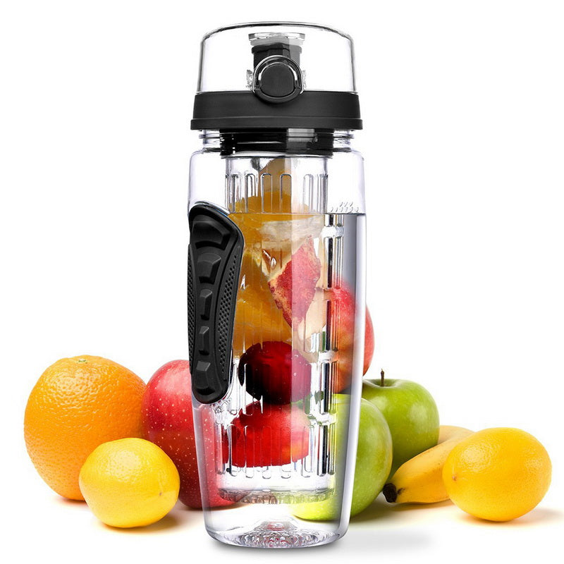 Garrafa de Água de 1000 ml Livre de BPA com Infusor de Frutas de Plástico - O Retalho