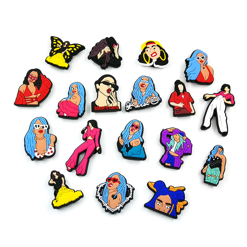 Removable Hole Shoe Cartoon Shoe Sticker - O Retalho