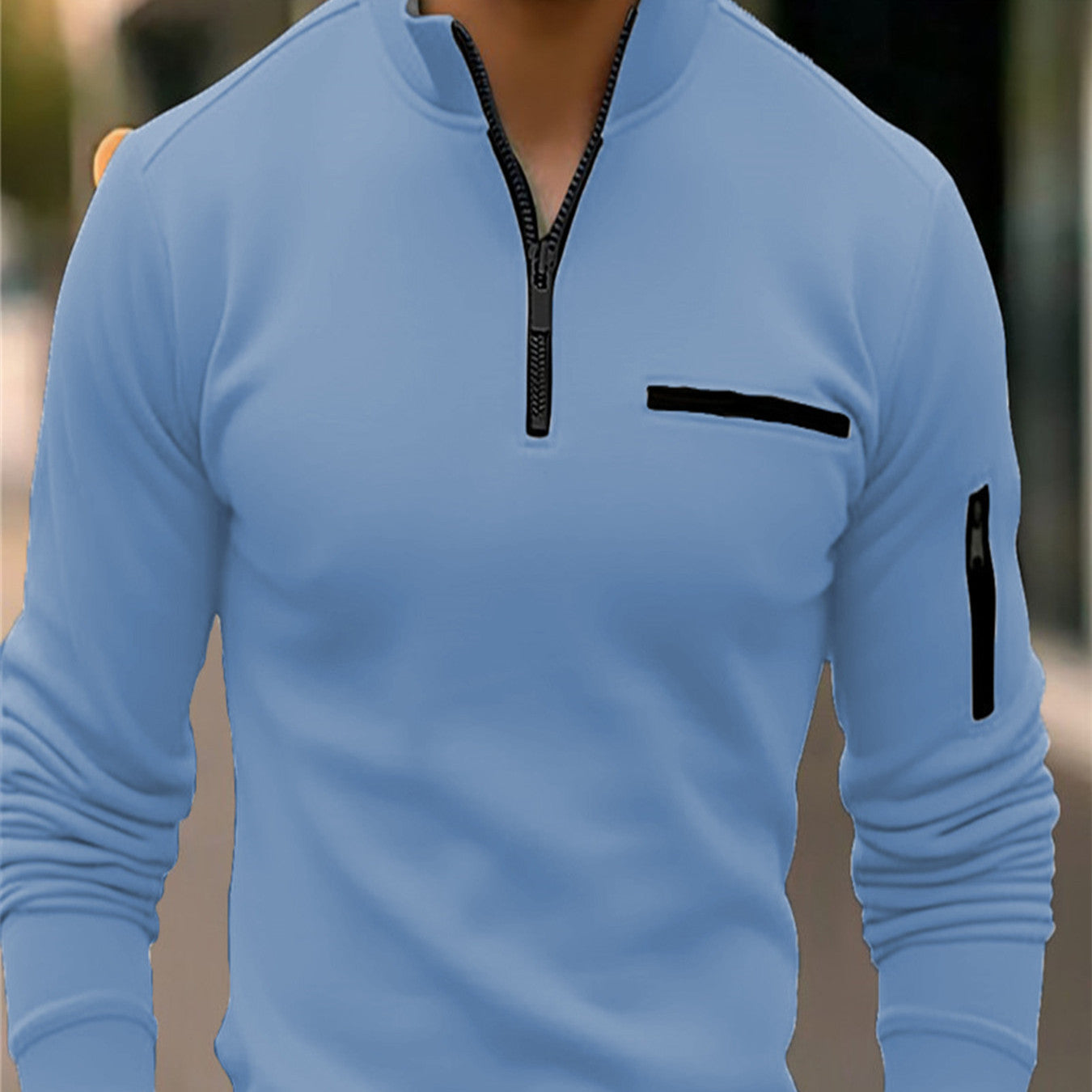 Men's Fashion Sports POLO Zipper Sweatshirt - O Retalho