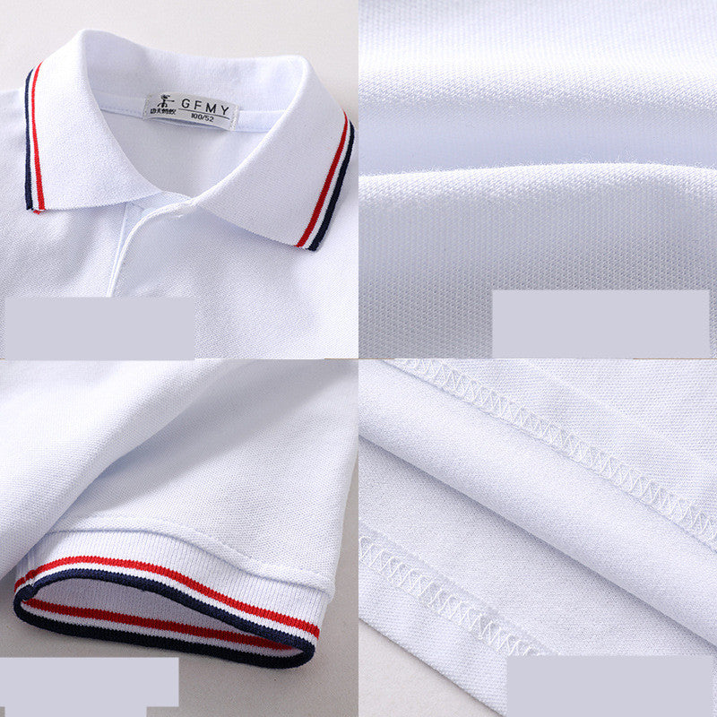 🕊️Camisa branca para meninos com detalhes na gola - O Retalho