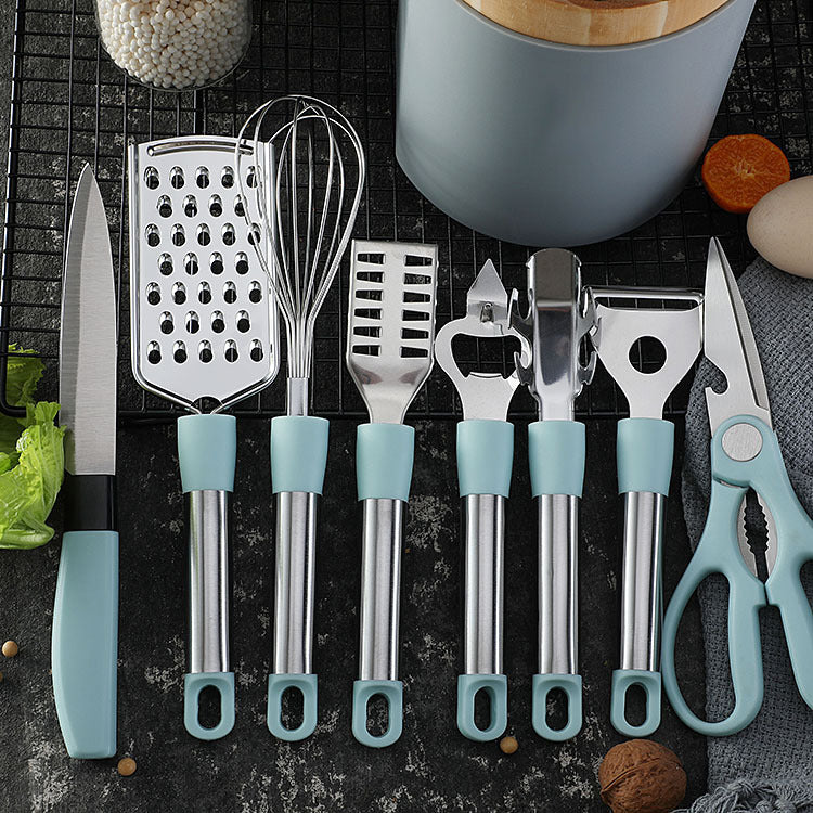 Conjunto de Utensílios de Cozinha em Aço Inoxidável - Praticidade e Estilo para Sua Casa - O Retalho