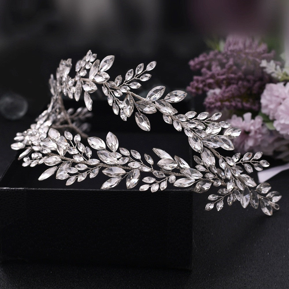 Creative Shaped Rhinestone Bridal Headdress Hairband Wedding Dress Hairstyle Jewelry - O Retalho