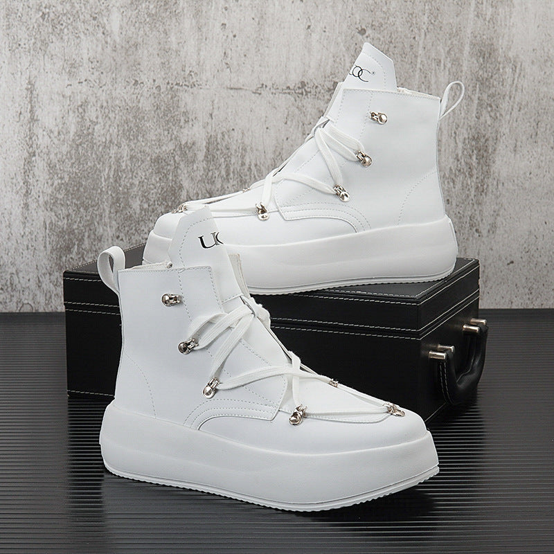 Sapatos de cano alto brancos para homens - O Retalho