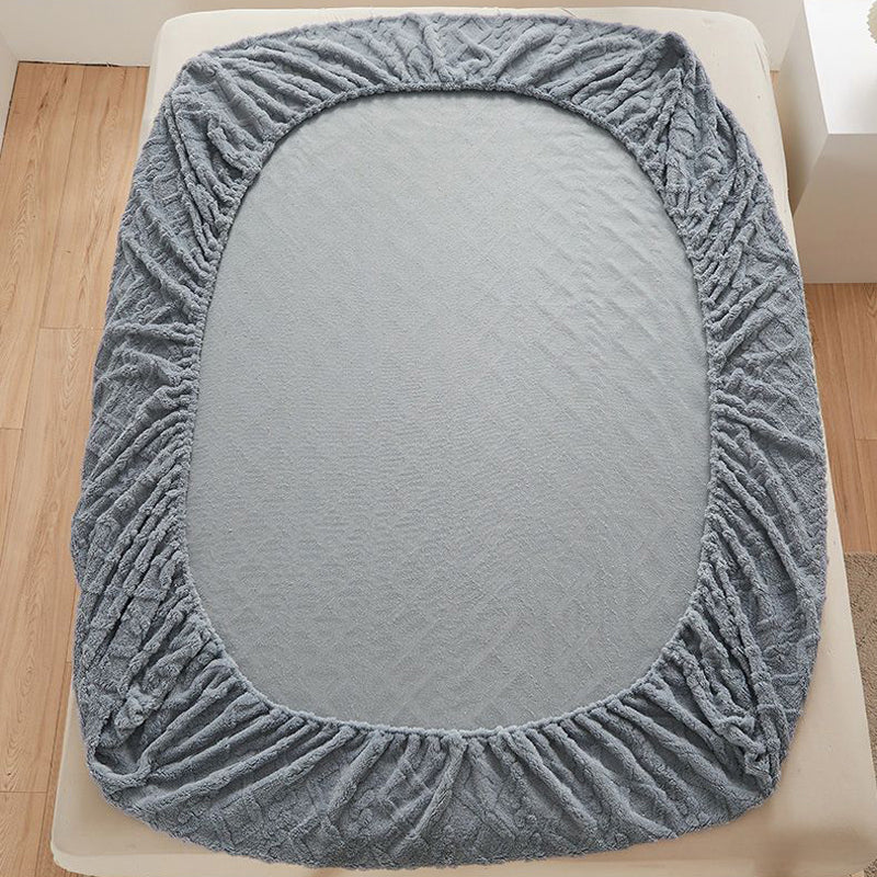 Lençol antiderrapante de veludo de leite de cor sólida simples e moderno para casa - O Retalho