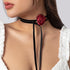Colar De Strass De Camélia Retrô Para Mulheres - O Retalho