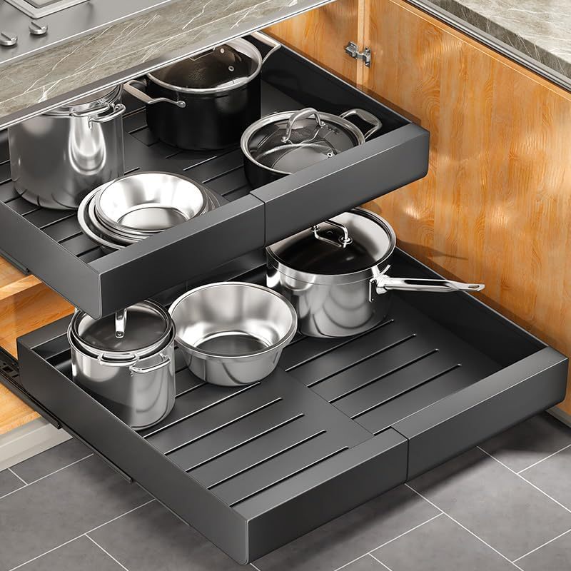 Organizador de Armário Expansível OWNSWING com Película Adesiva Nano Para Armazenamento de Cozinha Organizador de Gaveta Sob Pia