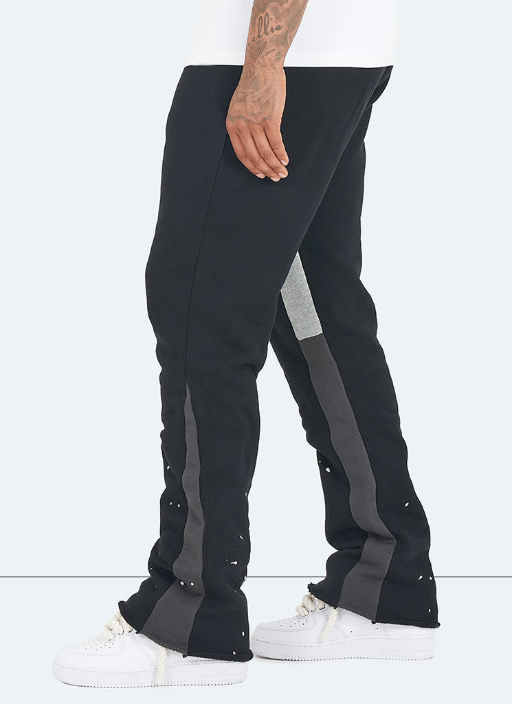 Vintage Flare Paint Joggers - PRETO - O Retalho