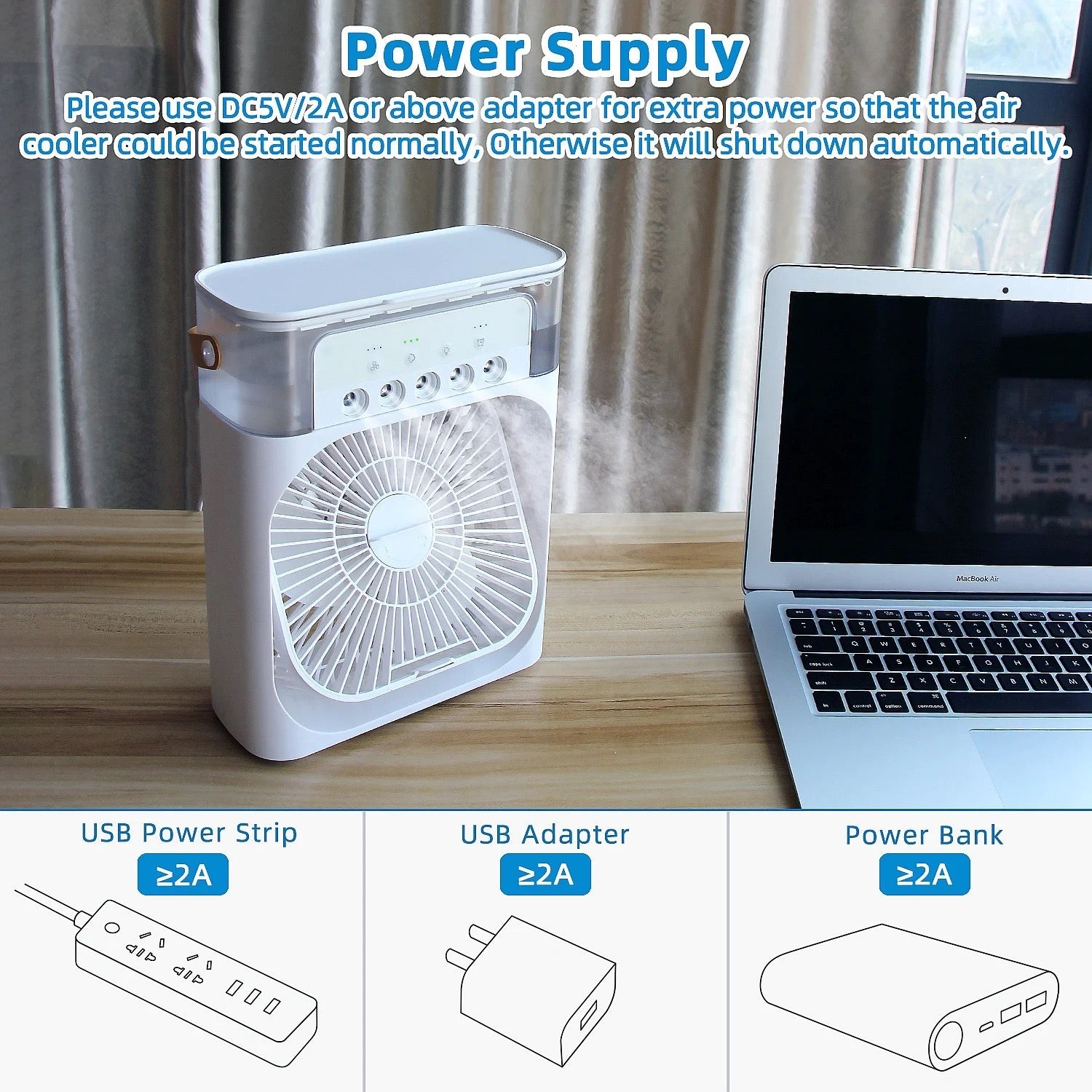 Ventilador USB Elétrico Mini Verde de 5V DC
