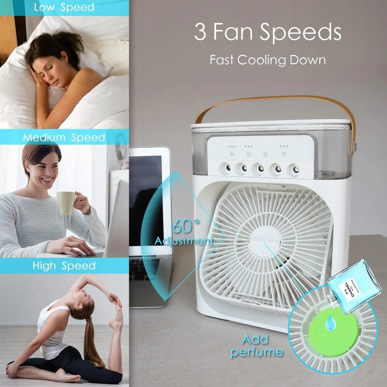Ventilador USB Elétrico Mini Verde de 5V DC