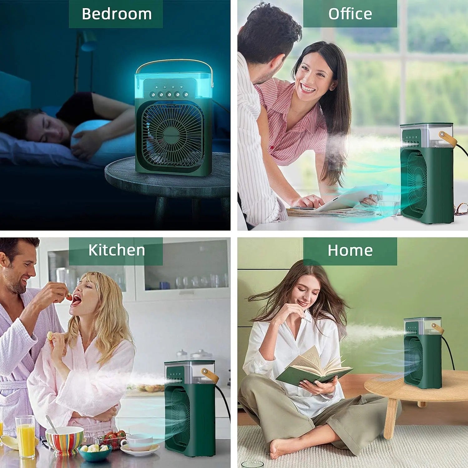 Ventilador USB Elétrico Mini Verde de 5V DC