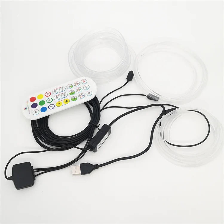 Fitas LED Multifuncionais para Carro 5 em 1