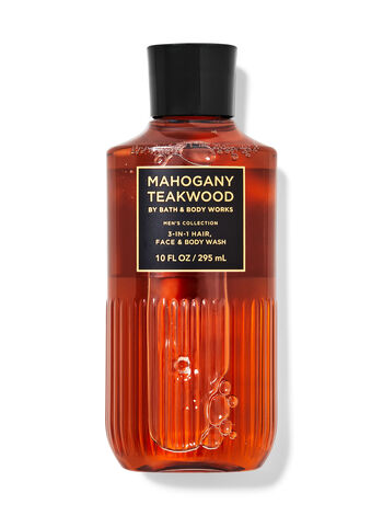 Mahogany Teakwood 3-em-1 Cabelo, Rosto e Lavagem Corporal para Homens - O Retalho