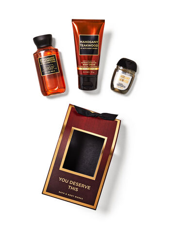 Mahogany Teakwood Mini Conjunto de Sacos de Presente para Homens - O Retalho