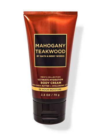 Mahogany Teakwood Creme Hidratante Corporal Tamanho da viagem para homens - O Retalho