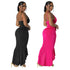Vestido Irregular com Alças em V e Franjas para Mulheres. - O Retalho