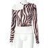 Crop top de manga longa com gola redonda - O Retalho