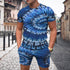 Fashion 3D Color Printing Men's Casual Tops - O Retalho