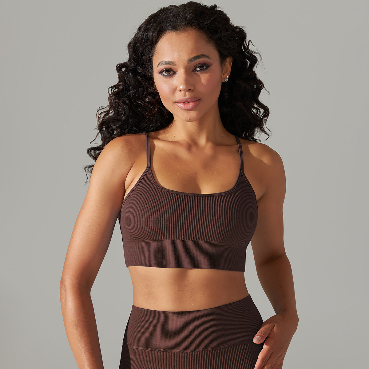 Conjunto de Roupas de Yoga Sem Costuras com Cintura Alta para Mulheres - Estilo e Conforto em Harmonia - O Retalho