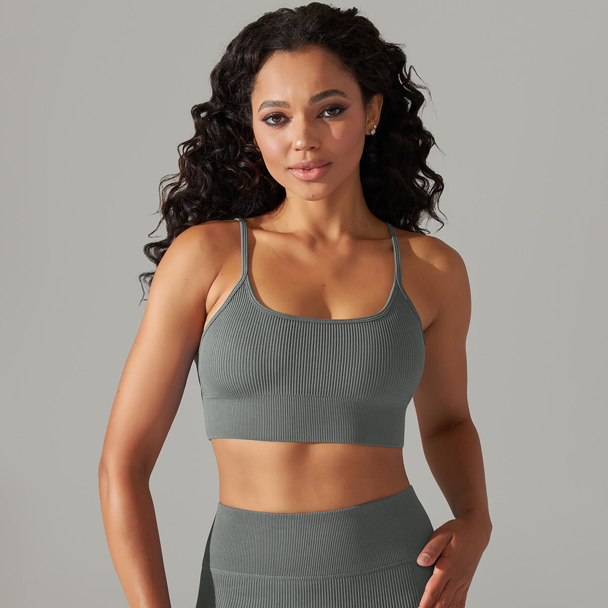 Conjunto de Roupas de Yoga Sem Costuras com Cintura Alta para Mulheres - Estilo e Conforto em Harmonia - O Retalho
