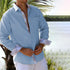 Camisa Masculina de Algodão E Linho Costura xadrez - O Retalho