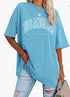 Camiseta Casual Solta de Meia Manga Oversize - O Retalho